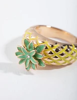 Gold Pineapple Band Ring