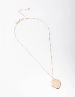 Rose Gold Ornate Necklace