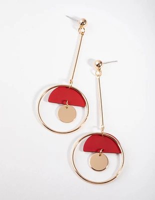 Gold Shapes Drop Earrings