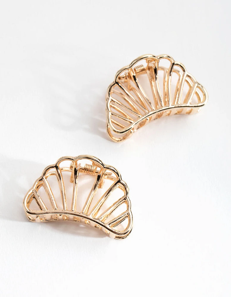 Gold Metal Clam Shell Pack Claw