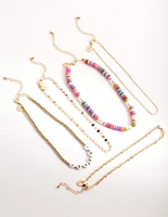 Gold Joyful Choker 5-Pack