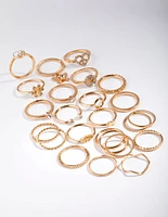 Joyful Gold Peace 24-Pack Rings