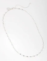 Silver Plated Mini Link Chain Necklace