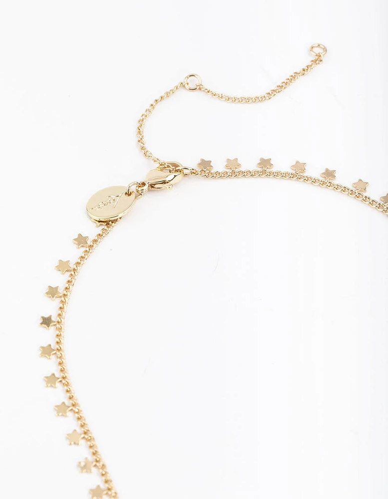 Gold Plated Star Jingle Necklace