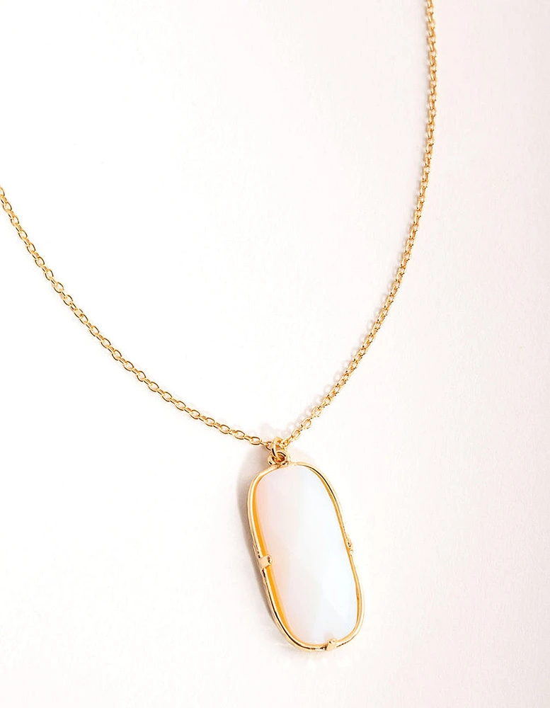 Gold Plated Semi Precious Shard Necklace