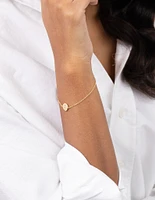 Gold Plated Starburst Disc Bracelet