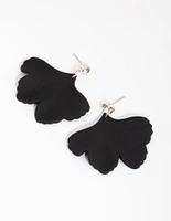 Rose Gold Plastic Petal Drop Earrings