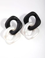 Plastic Double Link Drop Earrings