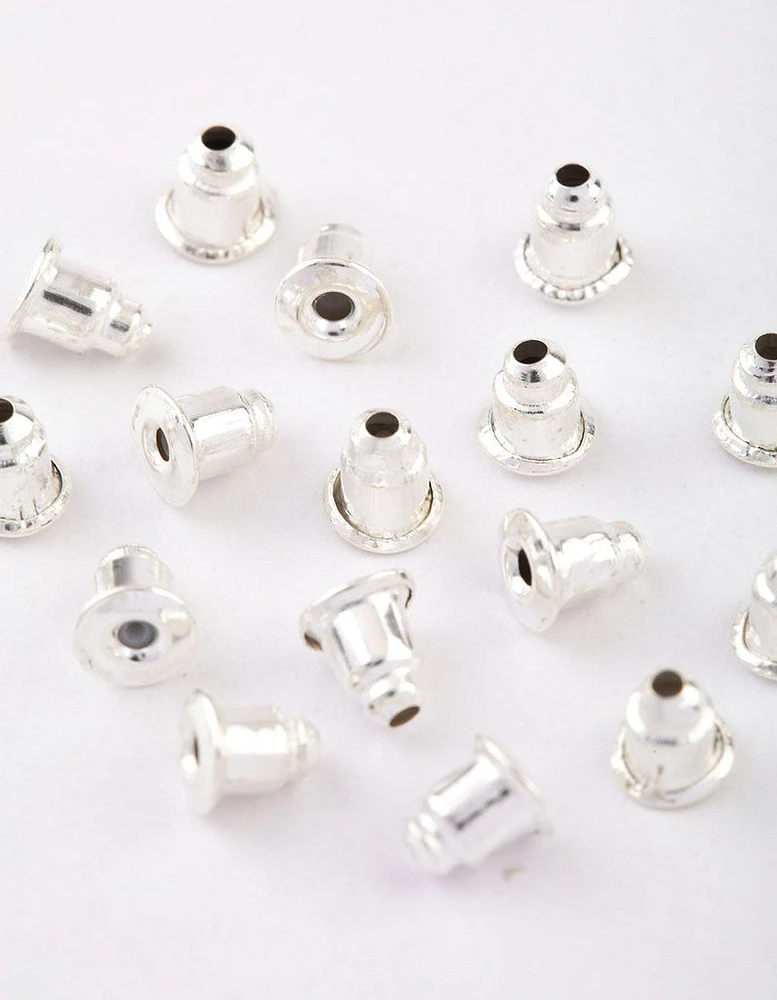 Silver Earring Backs 16-Pack