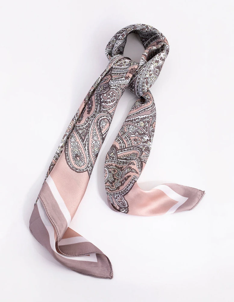 Blush Satin Bandana Hair Scarf