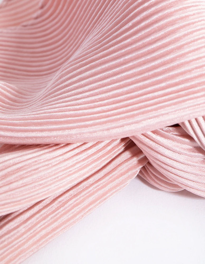 Blush Pleated Bandana Hair Scarf