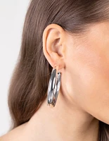 Silver 60mm Hoop Earrings