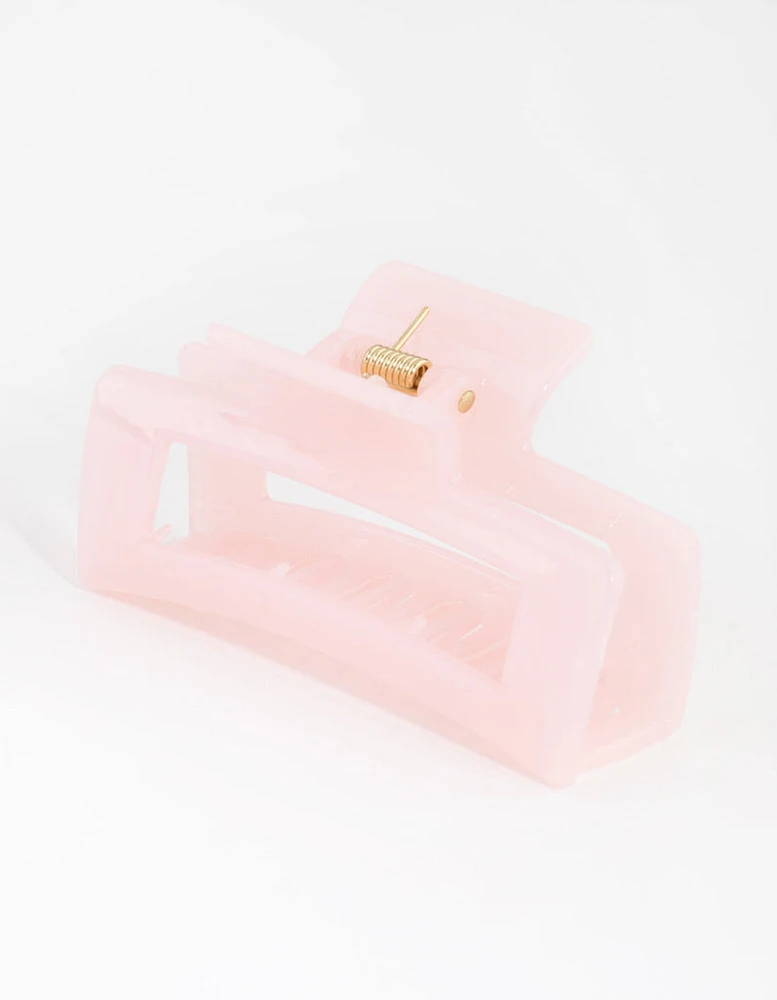 Acrylic Pink Rectangle Claw