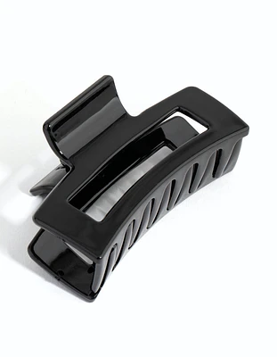 Black Rectangle Outline Hair Claw Clip