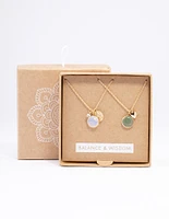 Gold & Green Semi-Precious Jingle Necklace Pack