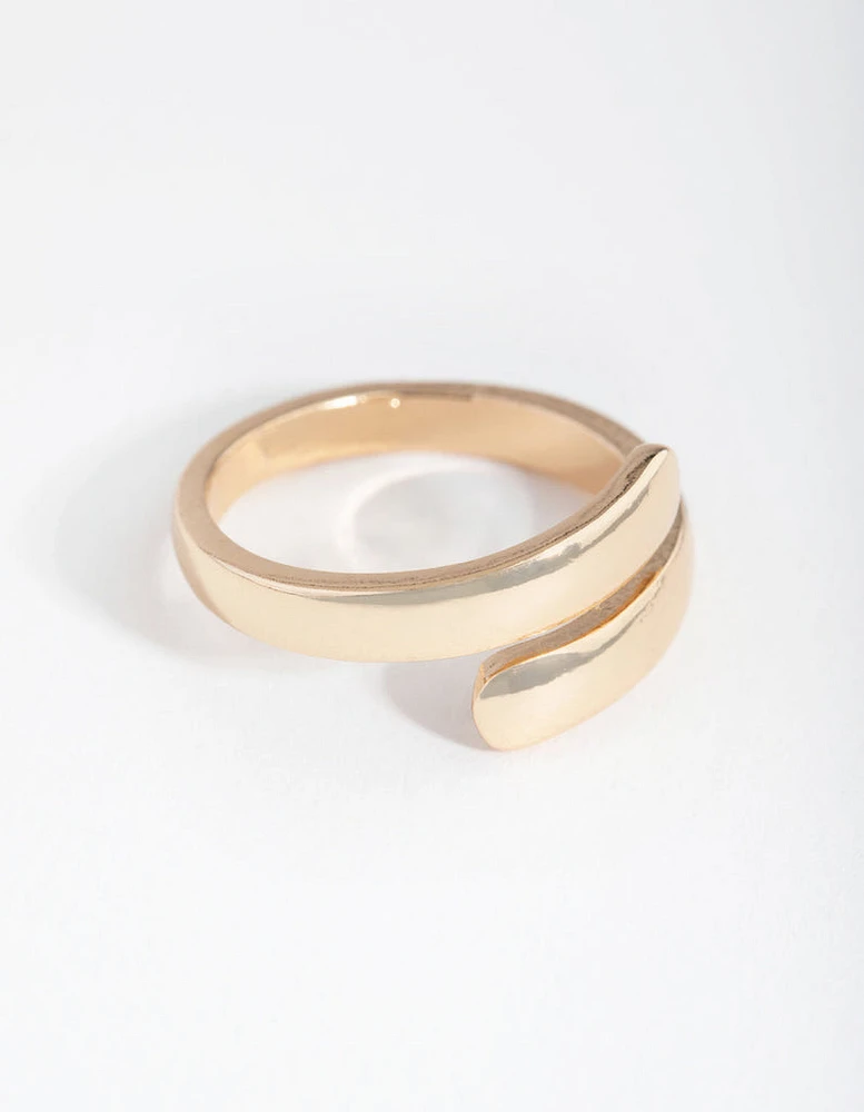 Gold Smooth Wrap Ring