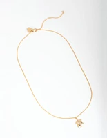 18ct Gold Plated Turtle Charm Necklace