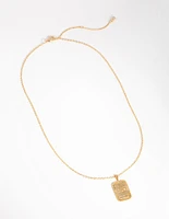 18ct Gold Plated Sun Card Necklace