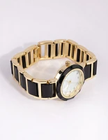 Gold Small Link Watch