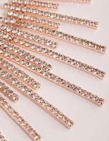 Rose Gold Statement Cupchain Earring & Necklace Set