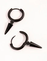 Matte Spike Huggie Earrings