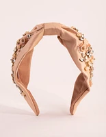 Blush Hand Beaded Alice Band