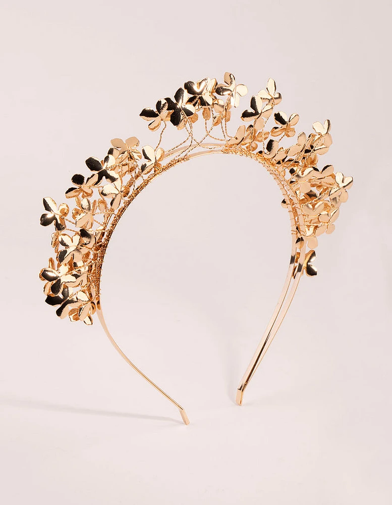 Gold Mixed Metal Flower Crown