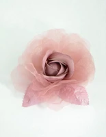 Mixed Fabric Rose Corsage