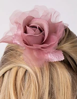 Mixed Fabric Rose Corsage