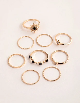 Gold Celestial Star Ring Pack