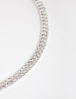 Silver Diamante Waist Belt