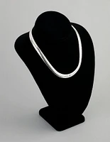 Silver Plated Brass Flat Curb Chain Necklace