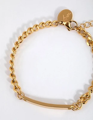 Gold Plated Surgical Steel Curb ID Bracelet