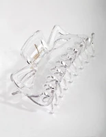 Large Clear Bow Hair Claw Clip