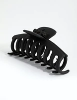 Black Acrylic Large Bar Hair Claw Clip