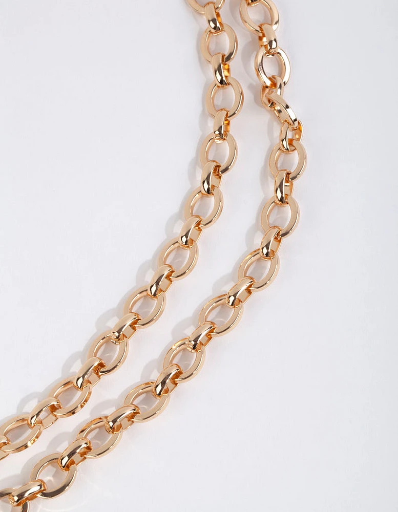 Gold Double Layer Chain Belt