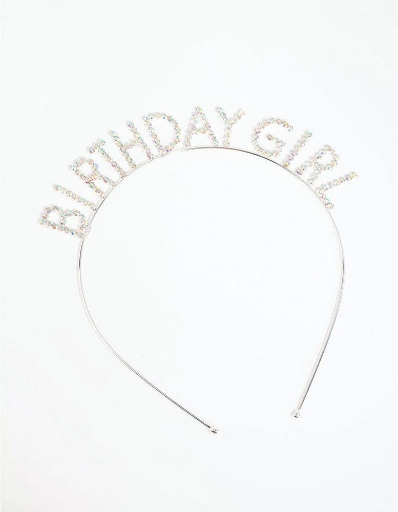 Kids Silver Diamante Birthday Tiara