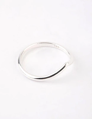 Sterling Silver Midi V Ring