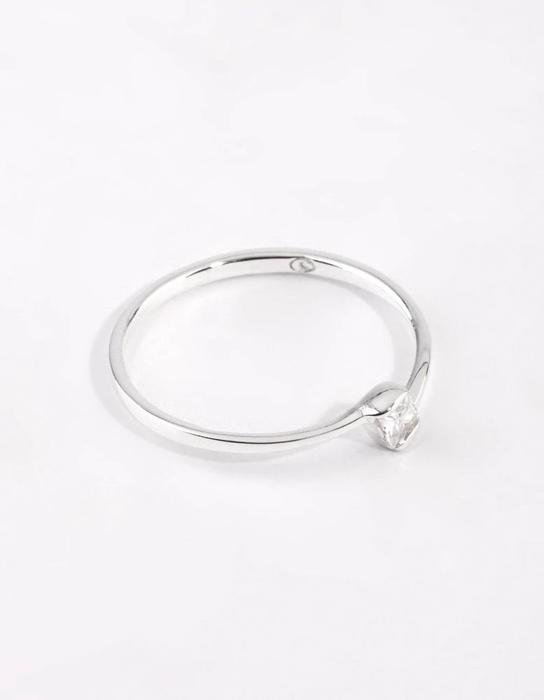 Sterling Silver Cubic Zirconia Ring