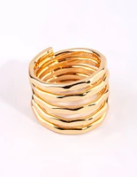 Gold Molten Layered Ring