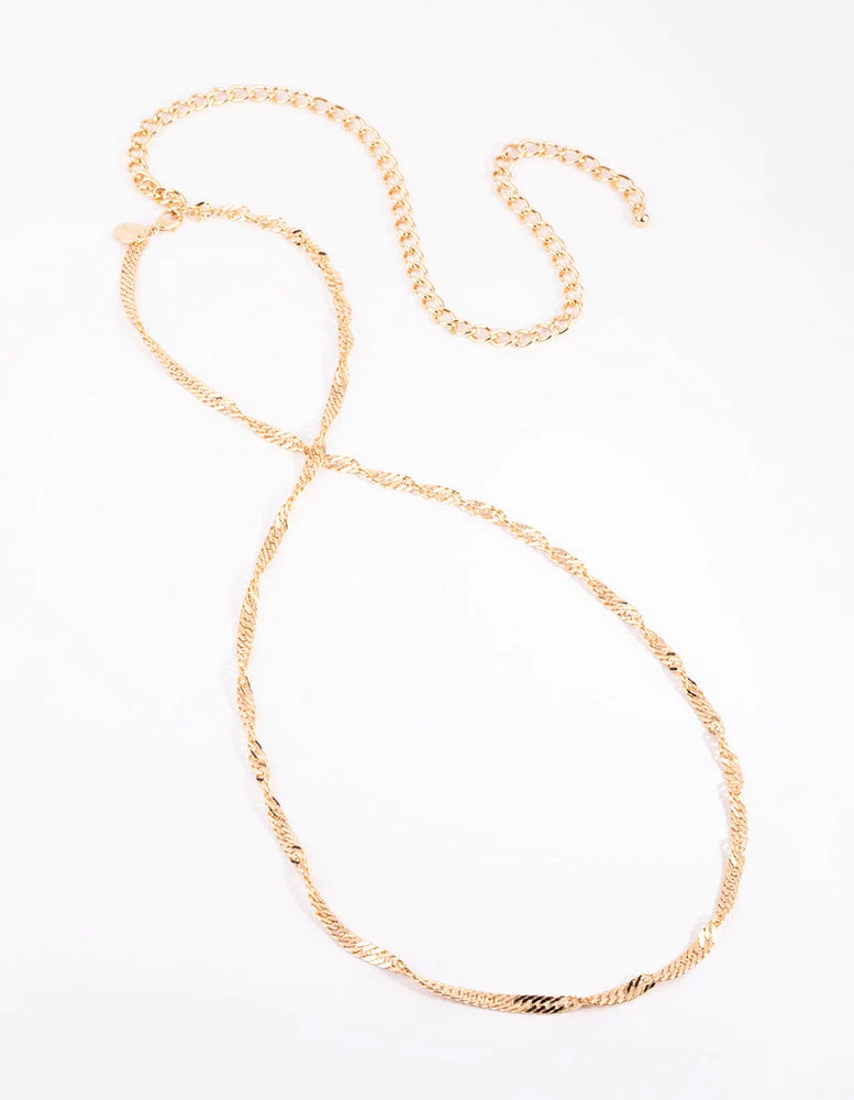 Gold Twisted Waist Chain