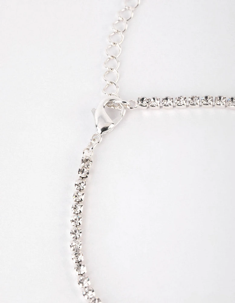 Rhodium Diamante Waist Chain