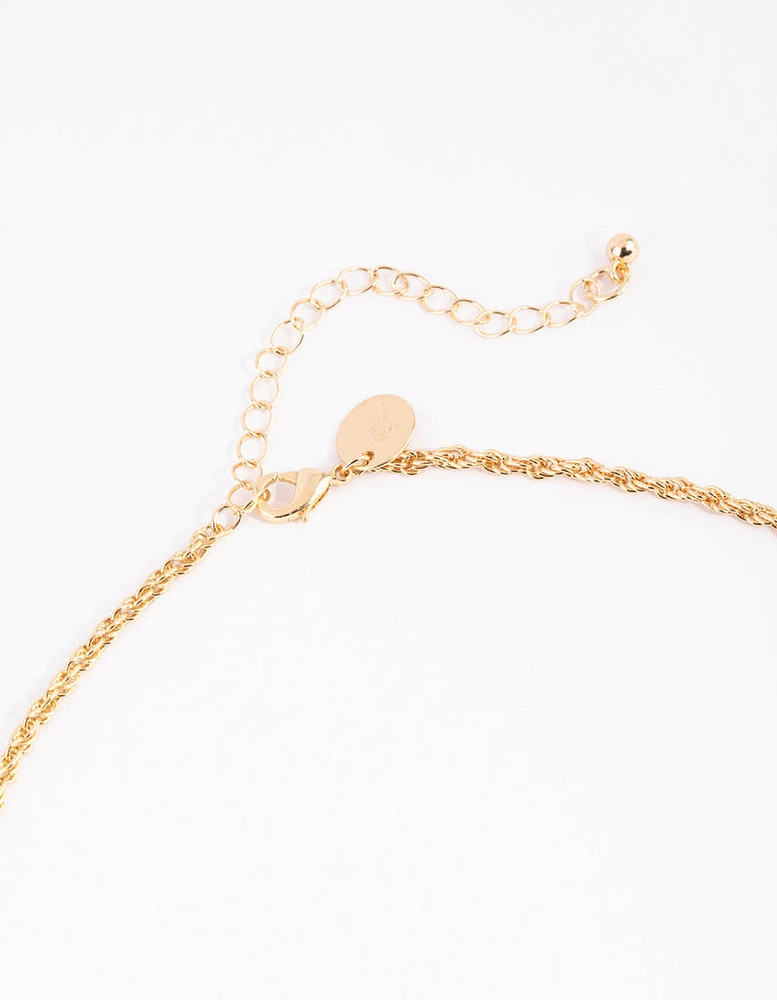 Gold Rope Chain Necklace