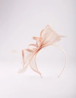 Blush Bow & Swirl Alice Band