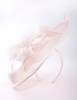 Blush Floral Boater Alice Band