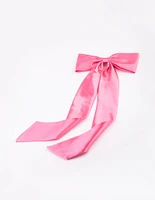 Pink Relaxed Fabric Bow Clip