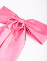 Pink Relaxed Fabric Bow Clip