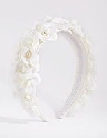 White Flower & Pearl Alice Band