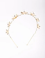 Gold Pearl Headband