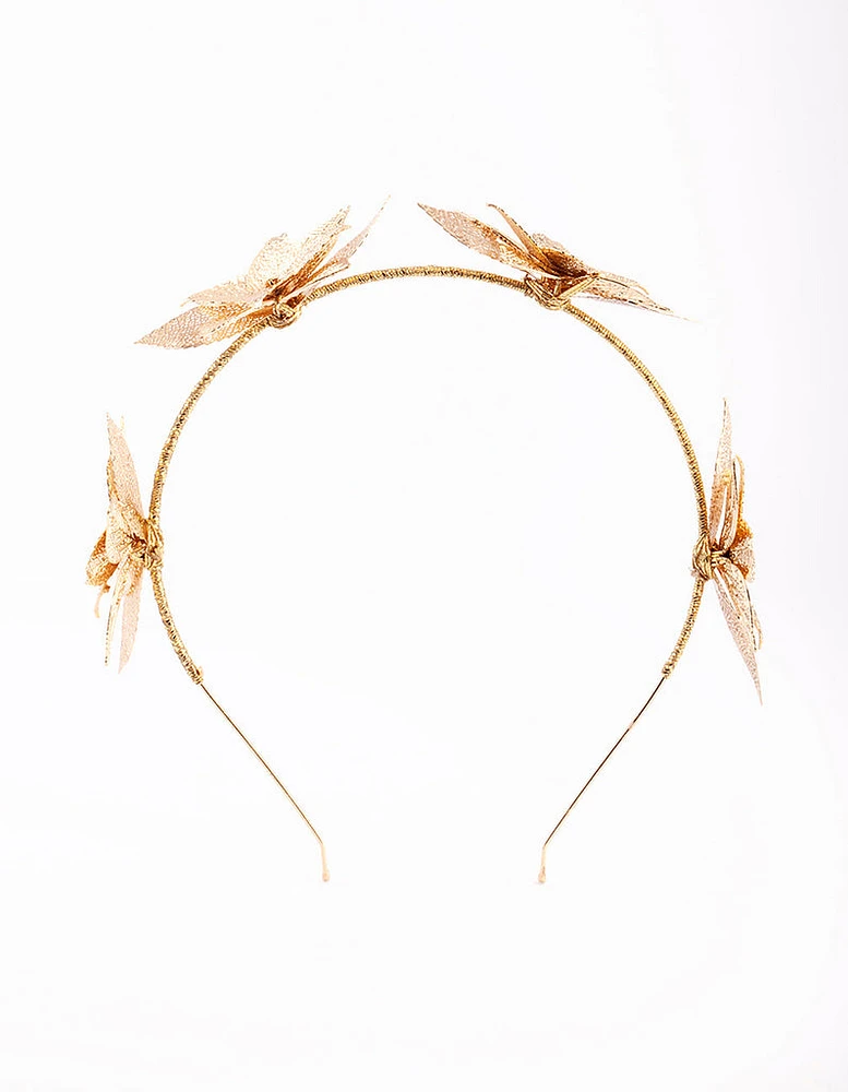 Gold Leaf Cluster Alice Band